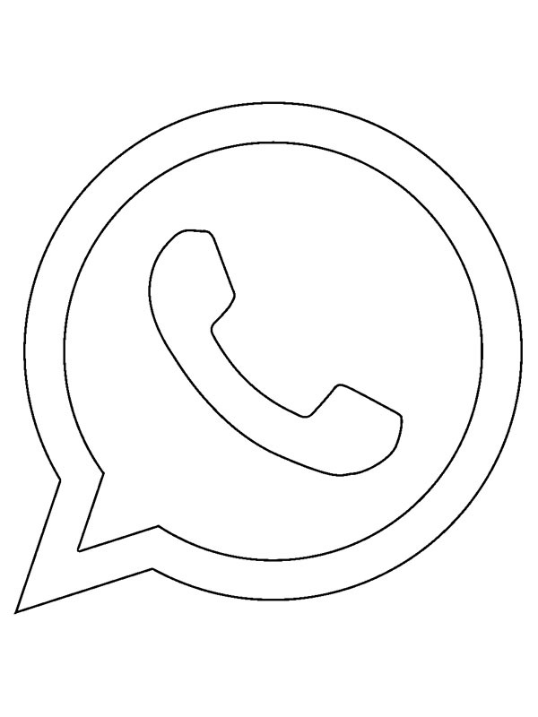 WhatsApp-logo värityskuva WhatsApp-logo värityskuva