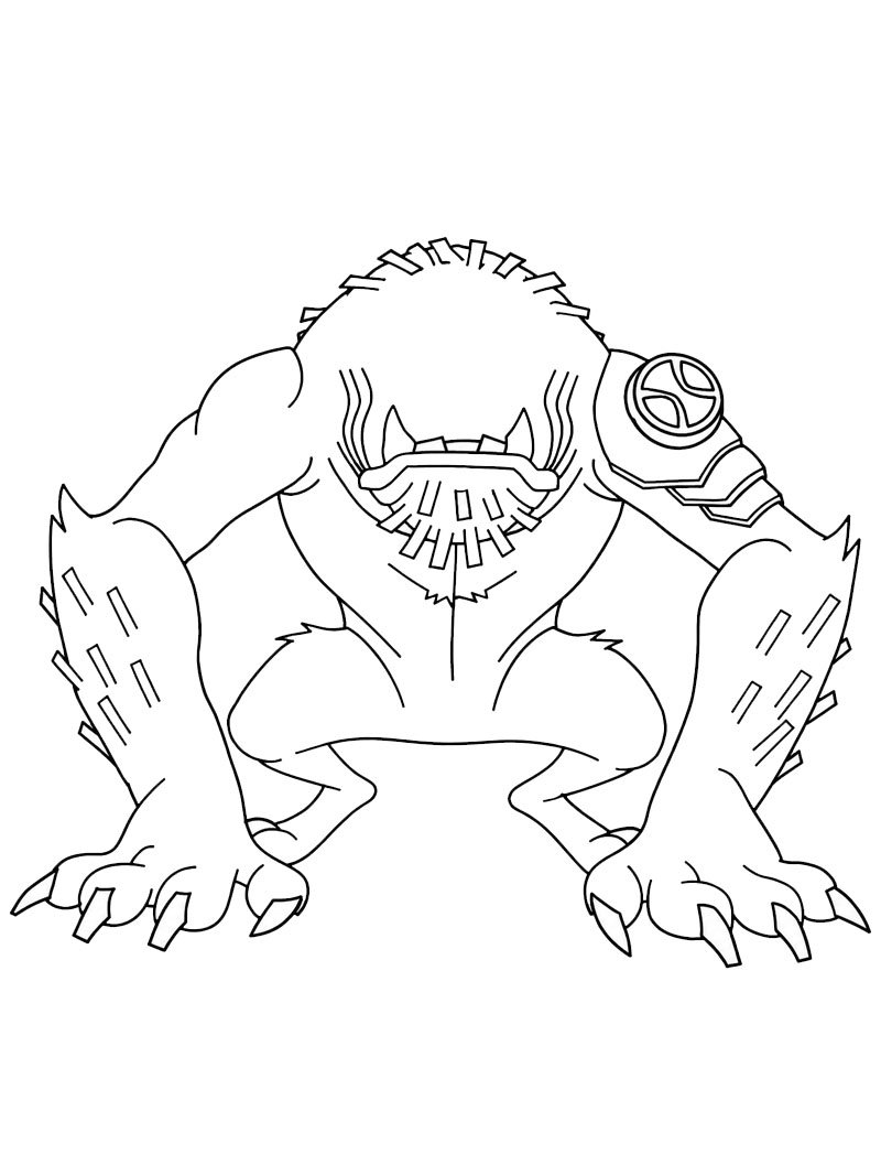 Wildmutt (Ben 10) värityskuva Wildmutt (Ben 10) värityskuva
