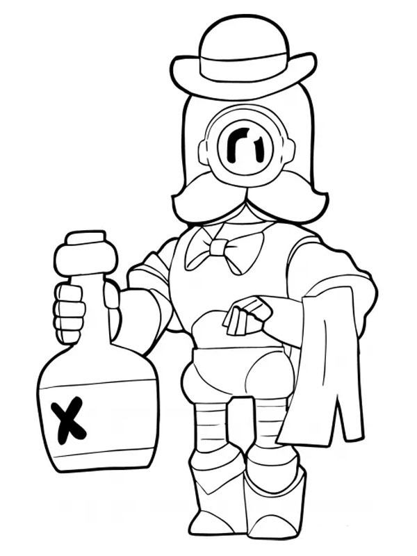 Wizard Barley Brawl Stars värityskuva Wizard Barley Brawl Stars värityskuva