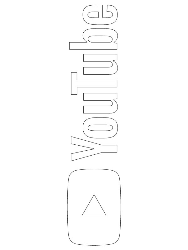 Youtube-logo värityskuva Youtube-logo värityskuva